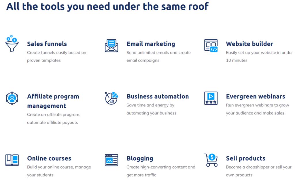 systeme_keyFeatures systeme.io features - best email marketing